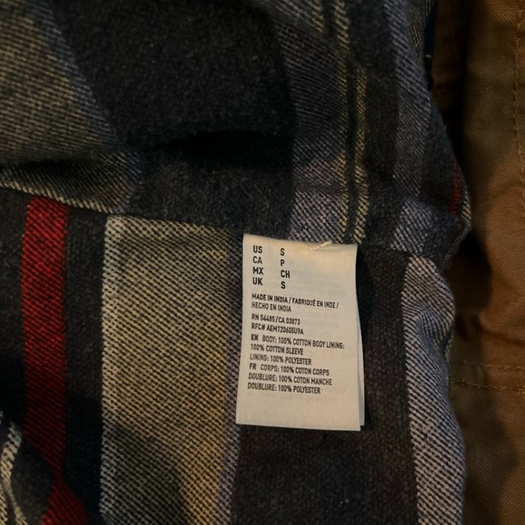 American Eagle men’s canvas flannel lined jacket - Picture 2 of 4